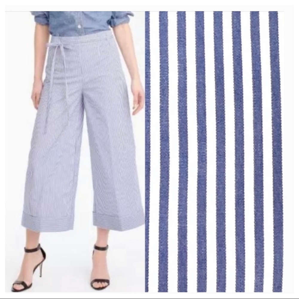 ⬇️ J. CREW CUFFED PANT SHIRTING STRIPED SIZE-2 - Picture 4 of 5